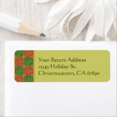 レッドアンドグリーンホリデーカスタム住所 シール (インサイチュ)