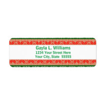 レッドアンドグリーンホリデーカスタム差出人住所