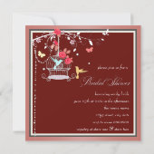 レッドアンドコーラルバーケージブライダルシャワー 招待状 (裏面)