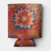 レッドアンドゴールデンマンダラカスタムクーラーボックス 缶クーラー (正面)