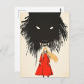 レッドアンドザブラックウルフダークファンタジー童話 ポストカード (正面/裏面)
