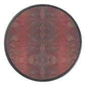 レッドアンドブラックのパイソンプリント アイスホッケーパック (正面)