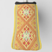 レッドアンフイエローフェザーズゴルフヘッドカバー ゴルフヘッドカバー (回転90)