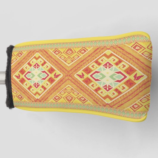 レッドアンフイエローフェザーズゴルフヘッドカバー ゴルフヘッドカバー (正面)