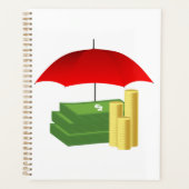 レッドアンブレラによる金融セキュリティ保護 プランナー手帳 (正面)