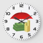 レッドアンブレラによる金融セキュリティ保護 ラージ壁時計 (正面)