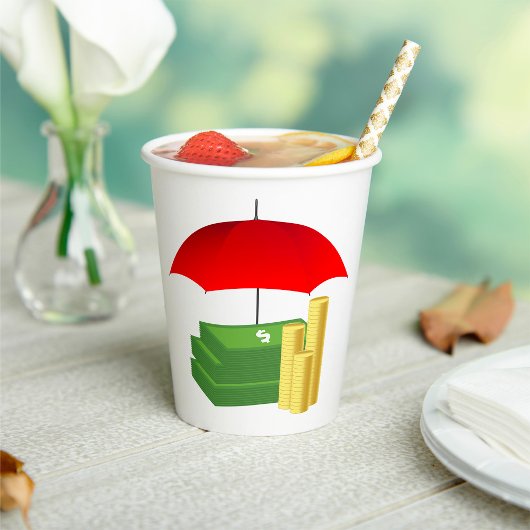 レッドアンブレラによる金融セキュリティ保護 紙コップ