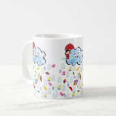 レッドアンブレラハッピークラウドレインマグ コーヒーマグカップ (正面左)