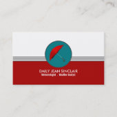 レッドアンブレラレトロデザイン、気象学者 名刺 (正面)