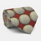 レッドアースとグレーの水玉模様 ネクタイ (ロール)