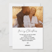 レッドアーチスクモダンリプト2フォトメリークリスマス シーズンカード (裏面)