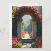 レッドアーチドレスバラキンセアニェラ 招待状 (裏面)