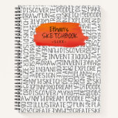 レッドアーティスパーソナライズされたトSketchbookノートブック ノートブック (正面)