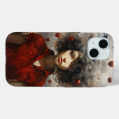 レッドアートモダンの女の子 Case-Mate iPhoneケース (裏面 (横))