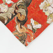 レッドアーモンドフラムスVincent Vanゴッホ フリースブランケット (角)