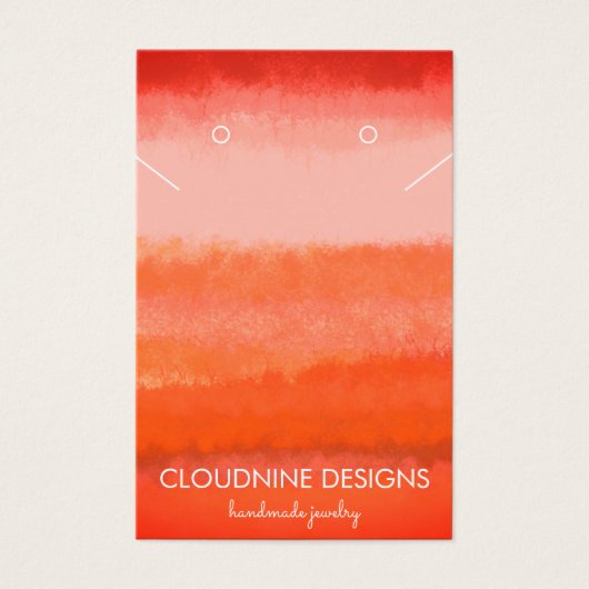 レッドア絵を描ーリングネックレスジュエリー表示カード (正面)