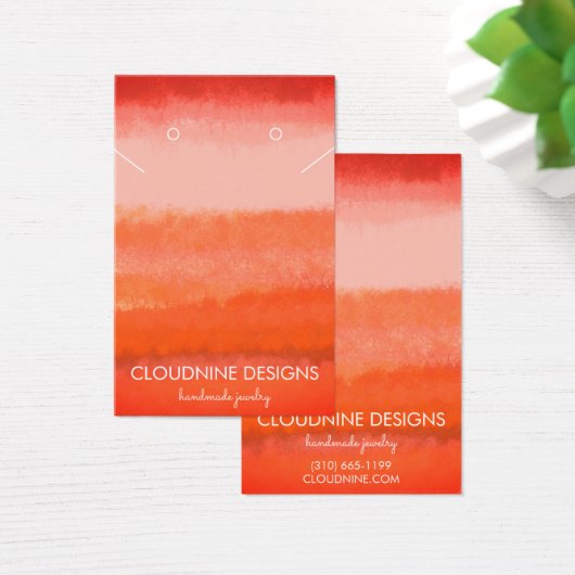 レッドア絵を描ーリングネックレスジュエリー表示カード (デスク)