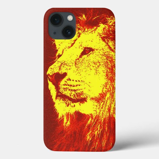 レッドイエローアポップ・アートのートライオン Case-Mate iPhoneケース (裏面)