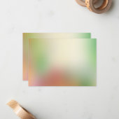 レッドイエローオレンジグリーンモダン抽象芸術アート ノートカード (正面/裏面インサイチュ)