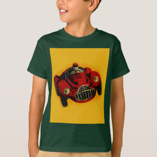 レッドイエローオールドオートレーシングカー Tシャツ