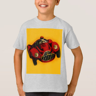 レッドイエローオールドオートレーシングカー Tシャツ