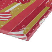 レッドイエロークリスマスツリーオーナメント カッティングボード (角)