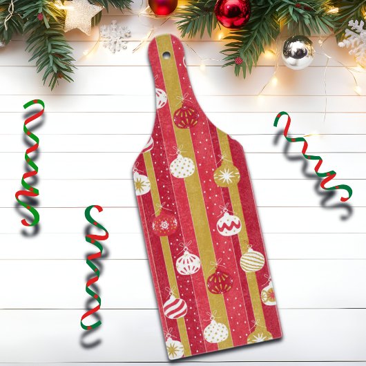 レッドイエロークリスマスツリーオーナメント カッティングボード