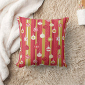 レッドイエロークリスマスツリーオーナメント クッション (ブランケット)