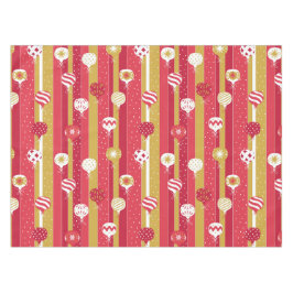 レッドイエロークリスマスツリーオーナメント テーブルクロス