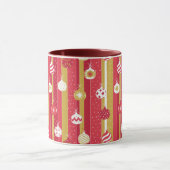 レッドイエロークリスマスツリーオーナメント マグカップ (中央)