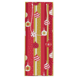 レッドイエロークリスマスツリーオーナメント ワインギフトバッグ