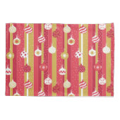 レッドイエロークリスマスツリーオーナメント 枕カバー (裏面)