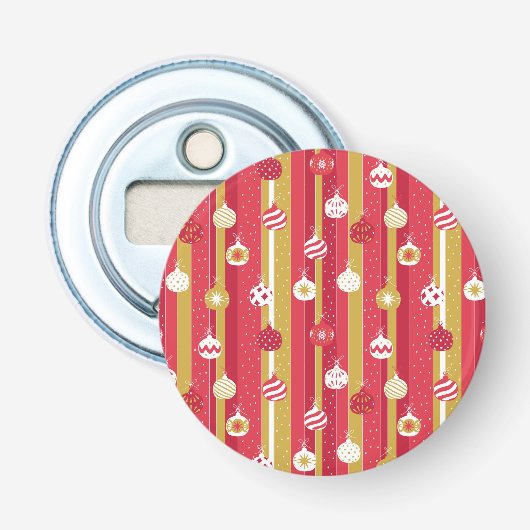 レッドイエロークリスマスツリーオーナメント 栓抜き (正面)