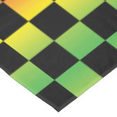 レッドイエローグリーングラデーションラスタ市松模様に テーブルクロス (アングル)