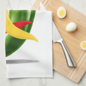 レッドイエローグリーンチリ唐辛子サンダー_コーブ キッチンタオル (四つ折り)