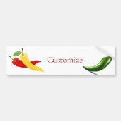 レッドイエローグリーンチリ唐辛子サンダー_コーブ バンパーステッカー (正面)