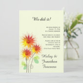 レッドイエローグリーンフローラ屋外披露宴のみ 招待状 (スタンド正面)