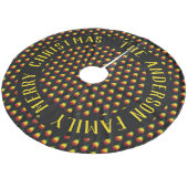 レッドイエローグリーンブラッククリスマスツリーラスタ フリース ツリースカート (アングル)