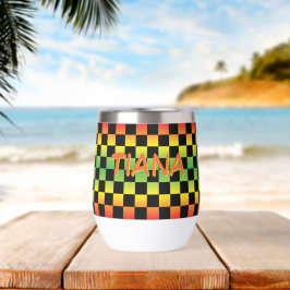 レッドイエローグリーンラスタグラデーションモノグラム