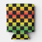 レッドイエローグリーンラスタグラデーションモノグラム 缶クーラー (裏面)