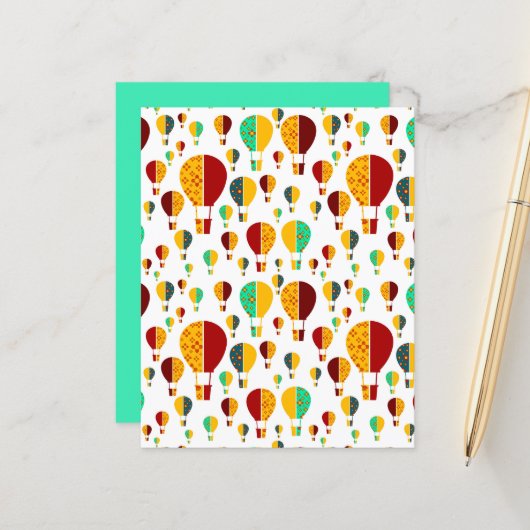 レッドイエローニューメキシコZiaホットエアバルーン (正面/裏面インサイチュ)