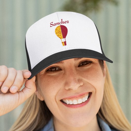 レッドイエローニューメキシコZiaホットエアバルーン キャップ