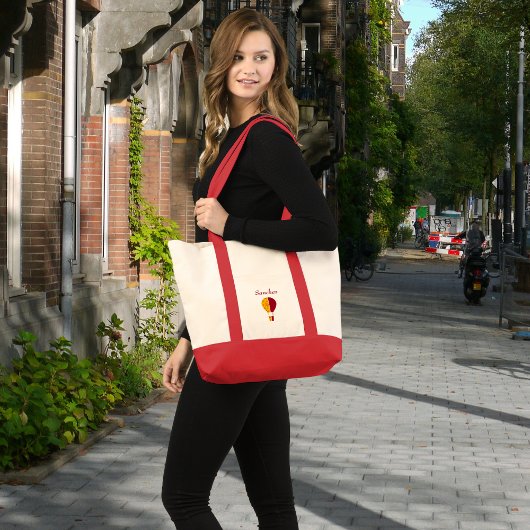 レッドイエローニューメキシコZiaホットエアバルーン トートバッグ