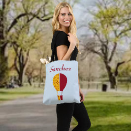 レッドイエローニューメキシコZiaホットエアバルーン トートバッグ