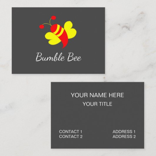 レッドイエローハニービーのまわりに 名刺 (正面/裏面)