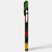 レッドイエローブラックウェーブオブフェスティバルグリッター Case-Mate iPhoneケース (裏面 / 左)