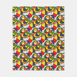 レッドイエローブルーグリーンビーチボールフリースブランケット フリースブランケット