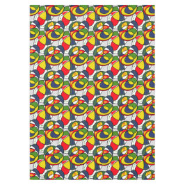 レッドイエローブルーグリーンビーチボール テーブルクロス