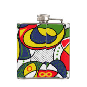 レッドイエローブルーグリーンビーチボール フラスク (裏面)