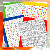 レッドイエローブルーナンバーズスクラップブック紙